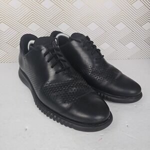 Cole Haan 2.ZeroGrand Mens Size 11.5 W Oxford Black Leather Laser Wingtip C23832